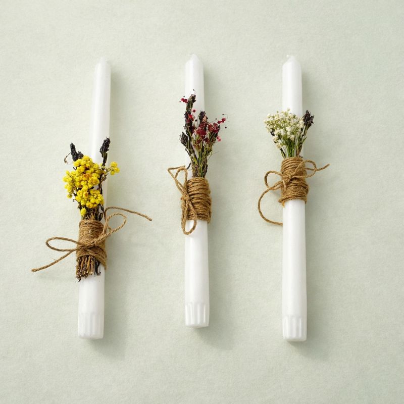 Botanical Ritual Taper Candle